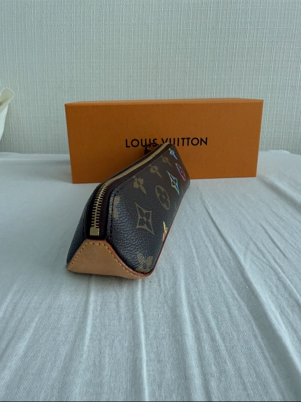 Louis Vuitton Brown Monogram Canvas Multicolor Logo Pencil Case - Picture 2 of 7